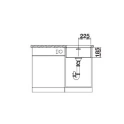 BLANCO Unterbaubecken SOLIS 450-U Edelstahl Bürstfinish -Geschirr blanco unterbaubecken solis 450 u edelstahl buerstfinish5