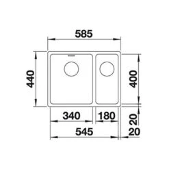 BLANCO Unterbauspüle ANDANO 340/180-U Edelstahl Seidenglanz | InFino Ablauf -Geschirr blanco unterbauspuele andano 340 180 u edelstahl seidenglanz infino ablauf4