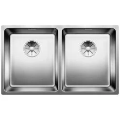 BLANCO Unterbauspüle ANDANO 340/340-U Edelstahl Seidenglanz | InFino Ablauf | 522983