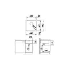 BLANCO Unterbauspüle ANDANO 400-U Edelstahl Seidenglanz | InFino Ablauf | 522959 11 BLANCO Unterbauspüle ANDANO 400-U Edelstahl Seidenglanz | InFino Ablauf | 522959 -Geschirr blanco unterbauspuele andano 400 u edelstahl seidenglanz infino ablauf 5229594