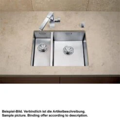 BLANCO Unterbauspüle CLARON 340/180-U Edelstahl | InFino Ablauf -Geschirr blanco unterbauspuele claron 340 180 u edelstahl infino ablauf3