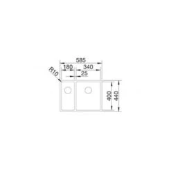 BLANCO Unterbauspüle CLARON 340/180-U Edelstahl | InFino Ablauf -Geschirr blanco unterbauspuele claron 340 180 u edelstahl infino ablauf5