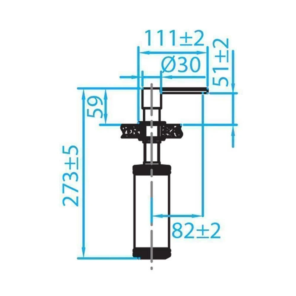 Caressi Spülmittelspender / Seifenspender Black Und White Line 4 Caressi Spülmittelspender / Seifenspender Black Und White Line – Bild 2
