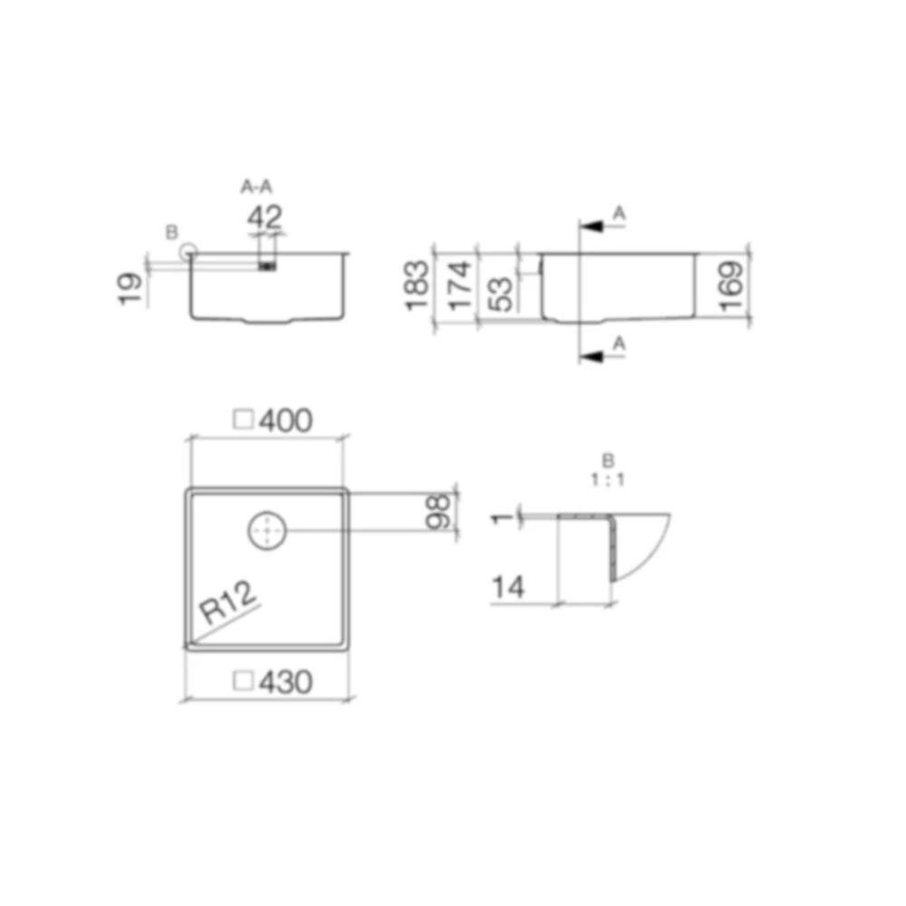 Dornbracht Unterbaubecken Küchenbecken Aus Edelstahl Poliert (40x40 Cm) 4 Dornbracht Unterbaubecken Küchenbecken Aus Edelstahl Poliert (40x40 Cm) – Bild 2