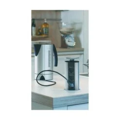 EVOline Port 2, Versenkbares Steckdosenelement, Mit 3 Schukosteckdosen, Deckel Edelstahl Massiv -Geschirr evoline port 2 versenkbares steckdosenelement mit 3 schukosteckdosen deckel edelstahl massiv3