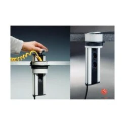 EVOline Port, Versenkbares Steckdosenelement, Mit 3 Schukosteckdosen -Geschirr evoline port versenkbares steckdosenelement mit 3 schukosteckdosen4