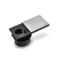 EVOline Square-USB Einbausteckdosenelement, Mit 1 Steckdose + USB-Typ-A Charger