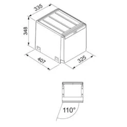 Franke Einbau-Abfallsammler Sorter Cube 40 Automatikauszug 3-fach -Geschirr franke einbau abfallsammler sorter cube 40 automatikauszug 3 fach3