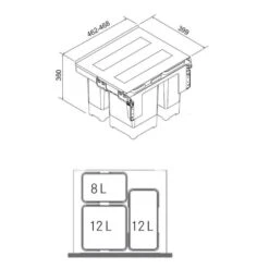 Franke Einbau-Abfallsammler Sorter Garbo 50-3 -Geschirr franke einbau abfallsammler sorter garbo 50 33