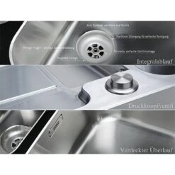 Franke Einbauspüle Argos AGX 211-100 Edelstahl, Druckknopfventil -Geschirr franke einbauspuele argos agx 211 100 edelstahl druckknopfventil3