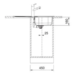 Franke Einbauspüle Spark SKX 611-79 Edelstahl -Geschirr franke einbauspuele spark skx 611 79 edelstahl3