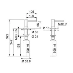 Geschirr -Geschirr franke spuelmittelspender active2