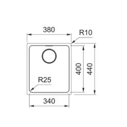 Franke Unterbaubecken Mythos MYX 110-34 Edelstahl Gebürstet -Geschirr franke unterbaubecken mythos myx 110 34 edelstahl gebuerstet3