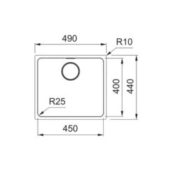 Franke Unterbaubecken Mythos MYX 110-45 Edelstahl Gebürstet -Geschirr franke unterbaubecken mythos myx 110 45 edelstahl gebuerstet3