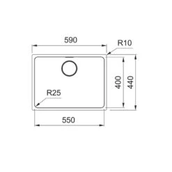 Franke Unterbaubecken Mythos MYX 110-55 Edelstahl Gebürstet -Geschirr franke unterbaubecken mythos myx 110 55 edelstahl gebuerstet 13