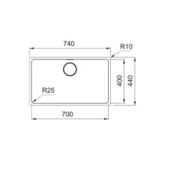 Franke Unterbaubecken Mythos MYX 110-70 Edelstahl Gebürstet -Geschirr franke unterbaubecken mythos myx 110 70 edelstahl gebuerstet3