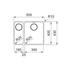 Franke Unterbaubecken Mythos MYX 160-34-16 Edelstahl -Geschirr franke unterbaubecken mythos myx 160 34 16 edelstahl gebuerstet3
