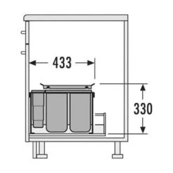 Hailo Abfallsammler 3630601 XXL 600 18/D/8,5/8,5/P/P -Geschirr hailo abfallsammler 3630601 xxl 600 18 d 85 85 p p3