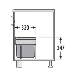 Hailo Abfallsammler 3644701 Raumspar Tandem S 18/12 -Geschirr hailo abfallsammler 3644701 raumspar tandem s 18 122