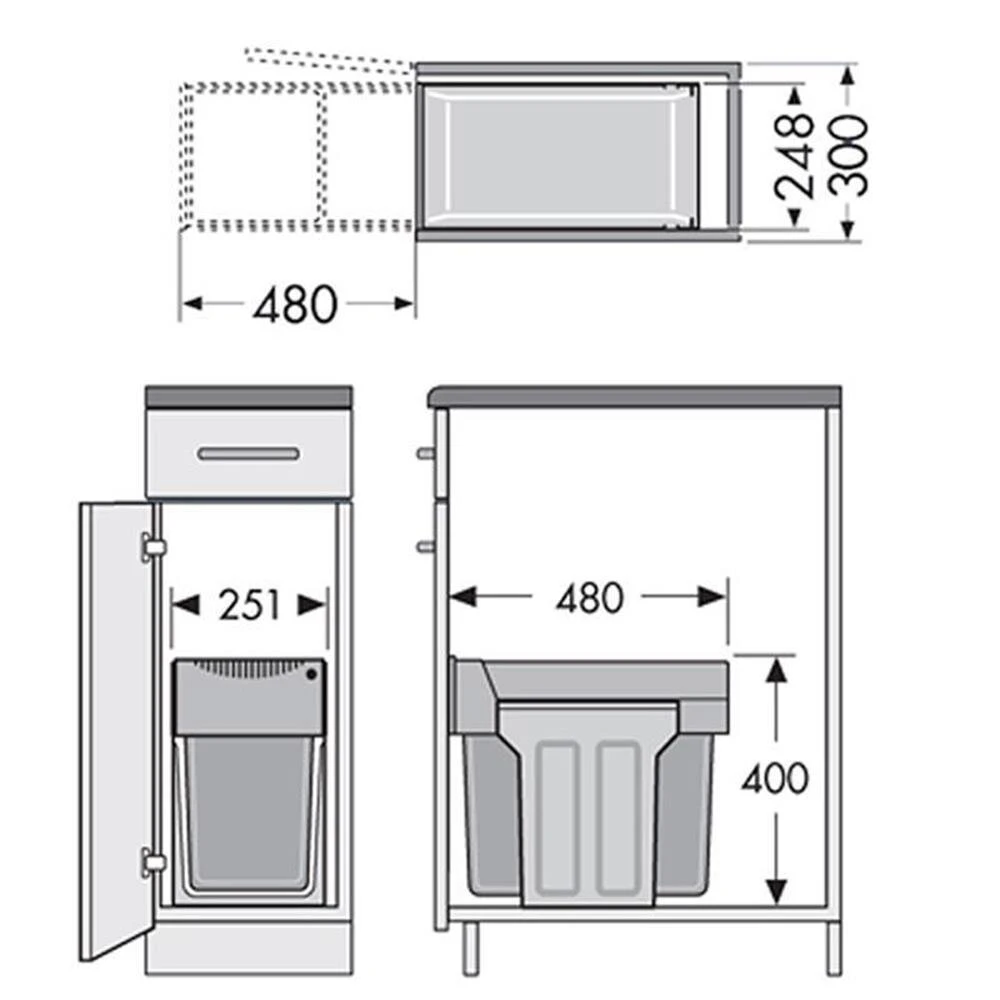 Hailo Abfallsammler 3666191 Terzett 15/7/7 Dunkelgrau 4 Hailo Abfallsammler 3666191 Terzett 15/7/7 Dunkelgrau – Bild 2