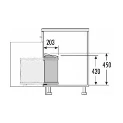 Hailo Abfallsammler Uno 18 -Geschirr hailo abfallsammler uno 184