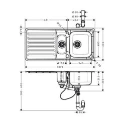 Hansgrohe Einbauspüle 340/150/400 S4113-F540 | Edelstahl 8 Hansgrohe Einbauspüle 340/150/400 S4113-F540 | Edelstahl -Geschirr hansgrohe einbauspuele 340 150 400 s4113 f540 edelstahl3