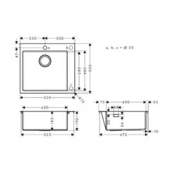 Hansgrohe Einbauspüle 450 S711-F450 | Edelstahl -Geschirr hansgrohe einbauspuele 450 s711 f450 edelstahl3