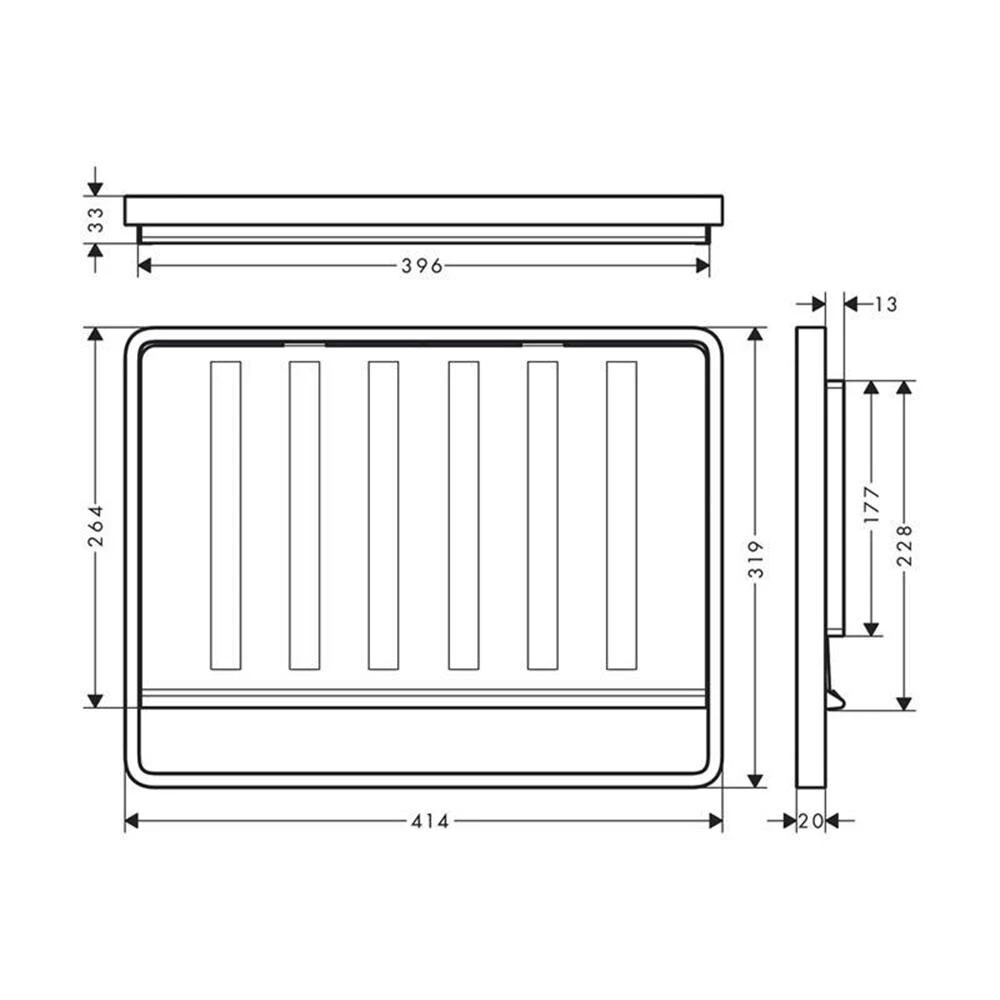 Hansgrohe Mobile Abtropffläche F17 | Edelstahl 6 Hansgrohe Mobile Abtropffläche F17 | Edelstahl – Bild 4