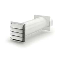 Naber COMPAIR System Ø 150 Klima-E Flow 150 Mauerkasten, Weiß/Edelstahl