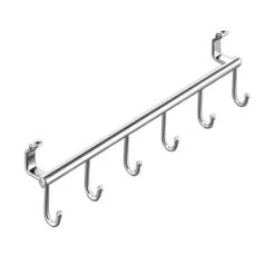 Linero 2000 Hakenleiste 6-fach Edelstahl-Finish -Geschirr linero 2000 hakenleiste 6 fach edelstahl finish3