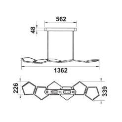 LUMICA Cingue LED Länge 1362 Mm, 60 Watt -Geschirr lumica cingue led laenge 1362 mm 60 watt3