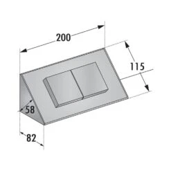 Thebo Mira WA1, Aufbausteckdosenelement, Edelstahl -Geschirr mira wa1 aufbausteckdosenelement edelstahl3