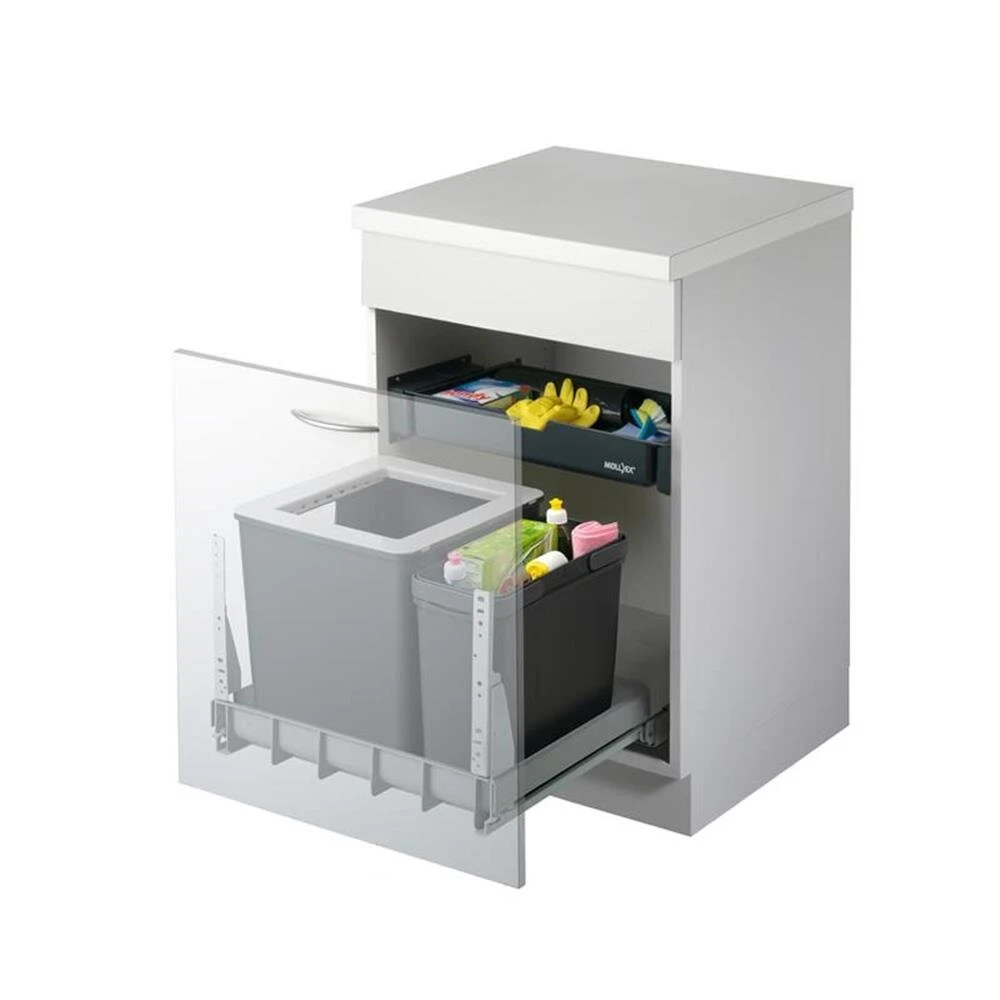 Müllex Euro Boxx 55/60 R Bio, Abfallsammler Für Frontauszüge, Anthrazit 3 Müllex Euro Boxx 55/60 R Bio, Abfallsammler Für Frontauszüge, Anthrazit