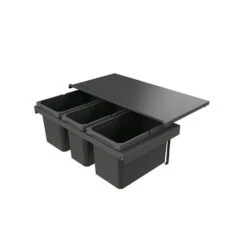 Naber Abfallsammler Cox Stand-UP® 280 S/800-3, Für Vorhandene Auszüge, Anthrazit, H 280 Mm