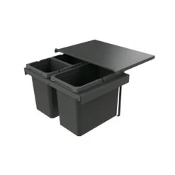 Naber Abfallsammler Cox Stand-UP® 350 S/600-3, Für Vorhandene Auszüge, Ohne Biodeckel, Anthrazit, H 350 Mm