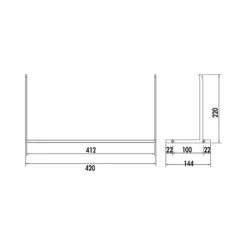 Naber Aurora Ablage 1, Relingsystem -Geschirr naber aurora ablage 1 relingsystem3