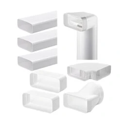 Naber COMPAIR System Ø 150 Flow 150 Flachkanal Set-2 Weiß