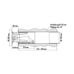 Naber COMPAIR System Ø 150 Flow Star GTS 150 F Mauerkasten, Innen Rechteckrohr-Anschluss -Geschirr naber compair system r 150 flow star gts 150 f mauerkasten innen rechteckrohr anschluss5