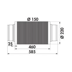 Naber COMPAIR System Ø 150/Stahl Schalldämpfer 150 Aluminium -Geschirr naber compair system r 150 stahl schalldaempfer 150 aluminium2