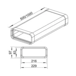 Naber COMPAIR System Ø 150 Stahl SF-VRO 150 Flachkanalrohr, Verzinkter Stahl -Geschirr naber compair system r 150 stahl sf vro 150 flachkanalrohr verzinkter stahl2