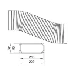 Naber COMPAIR System Ø 150 Stahl SF-VRO Flex 150 Flachkanalrohr, Aluminium -Geschirr naber compair system r 150 stahl sf vro flex 150 flachkanalrohr aluminium2