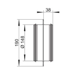 Naber COMPAIR System Ø 150 Stahl SR 150 Maueranschlussstutzen, Verzinkter Stahl -Geschirr naber compair system r 150 stahl sr 150 maueranschlussstutzen verzinkter stahl2