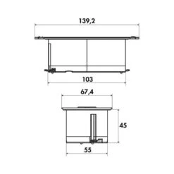Naber Due Doppelsteckdose (Einbau-Steckdosen-Element) -Geschirr naber due doppelsteckdose einbau steckdosen element4