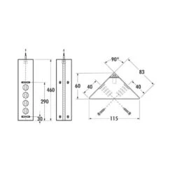 Naber Ecksteckdose Mira ES1-S -Geschirr naber ecksteckdose mira es1 s3