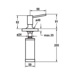 Geschirr -Geschirr naber kwc spuelmittelspender basic2