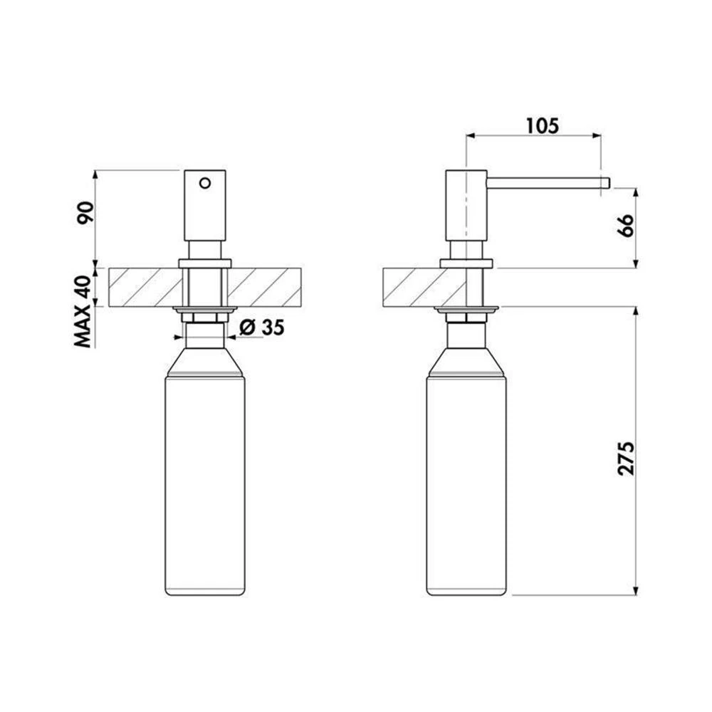 Naber LINEA Spülmittelspender Pulito 4 Naber LINEA Spülmittelspender Pulito – Bild 2