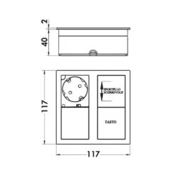Naber Plaza 2, Einbausteckdosenelement, Mit 2 Schuko-Steckdosen -Geschirr naber plaza 2 einbausteckdosenelemente4