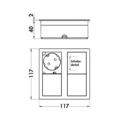 Naber Plaza 2 USB, Einbausteckdosenelement, Mit 1 Schuko-Steckdose Und 2 USB-A Ladebuchsen -Geschirr naber plaza 2 usb einbausteckdosenelemente4