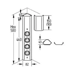 Naber Steckdose Mira Eck Small 1, Schwarz Matt -Geschirr naber steckdose mira eck small 1 schwarz matt3
