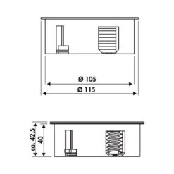 Naber Twist USB, Steckdosenelement, Mit Schukosteckdose -Geschirr naber twist usb steckdosenelement mit schukosteckdose3